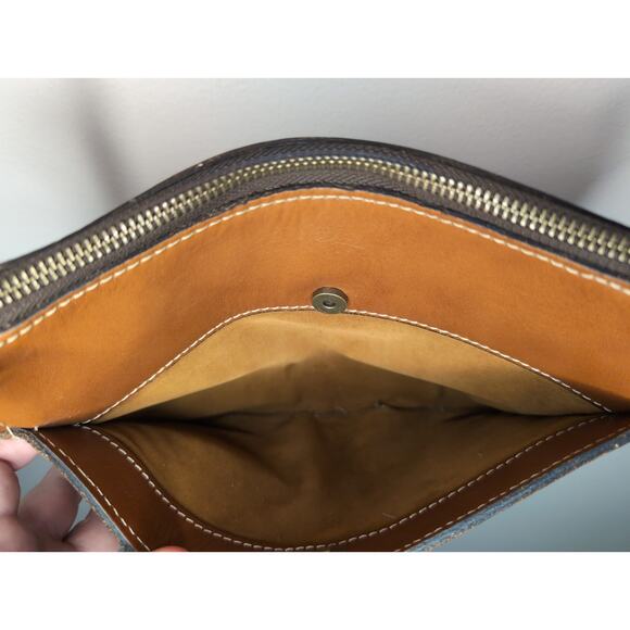 Patricia Nash Heritage Collection Brown leather crossbody/shoulder handbag purse - Picture 2 of 11